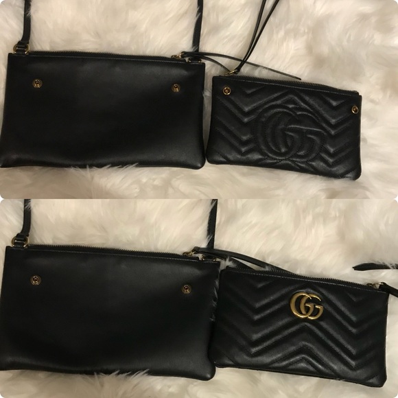 Gucci Handbags - Gucci Double detachable cross body marmont bag